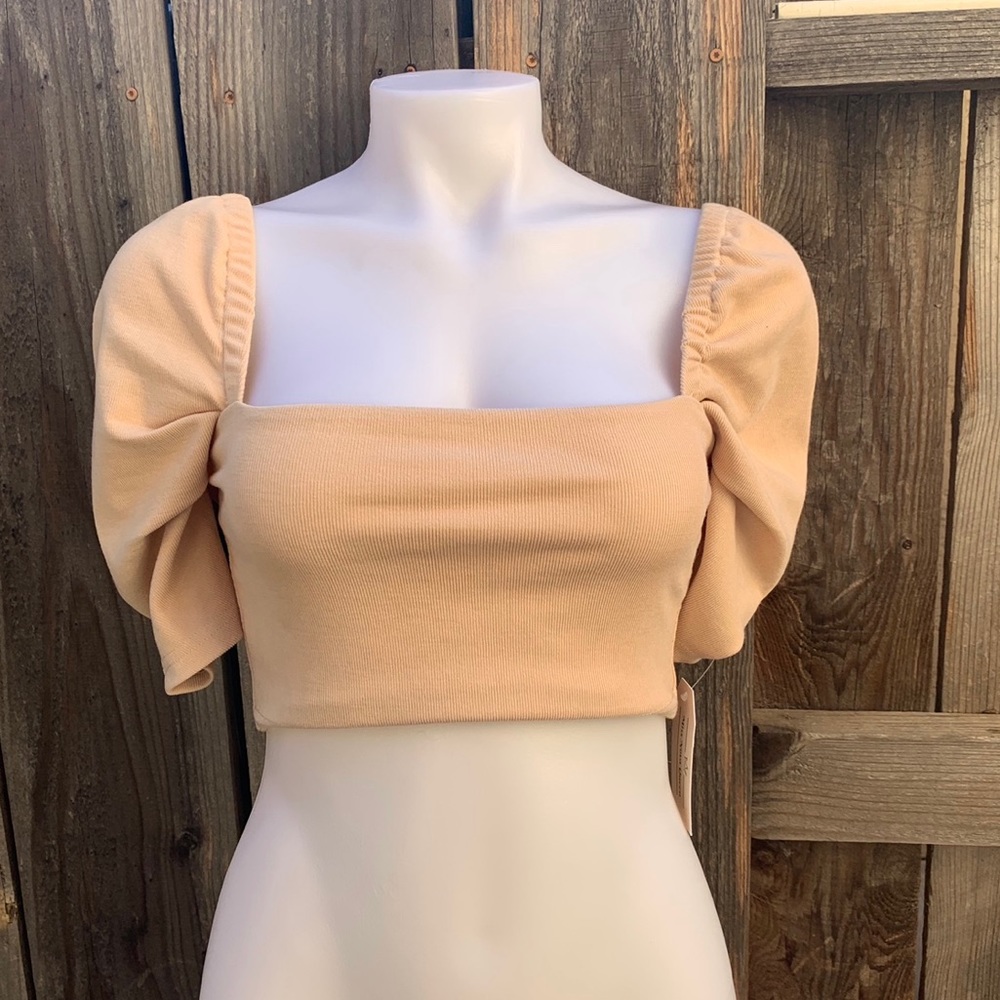 Beige crop top